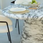 Abigail Calacatta Viola Finish Concrete Dining Table