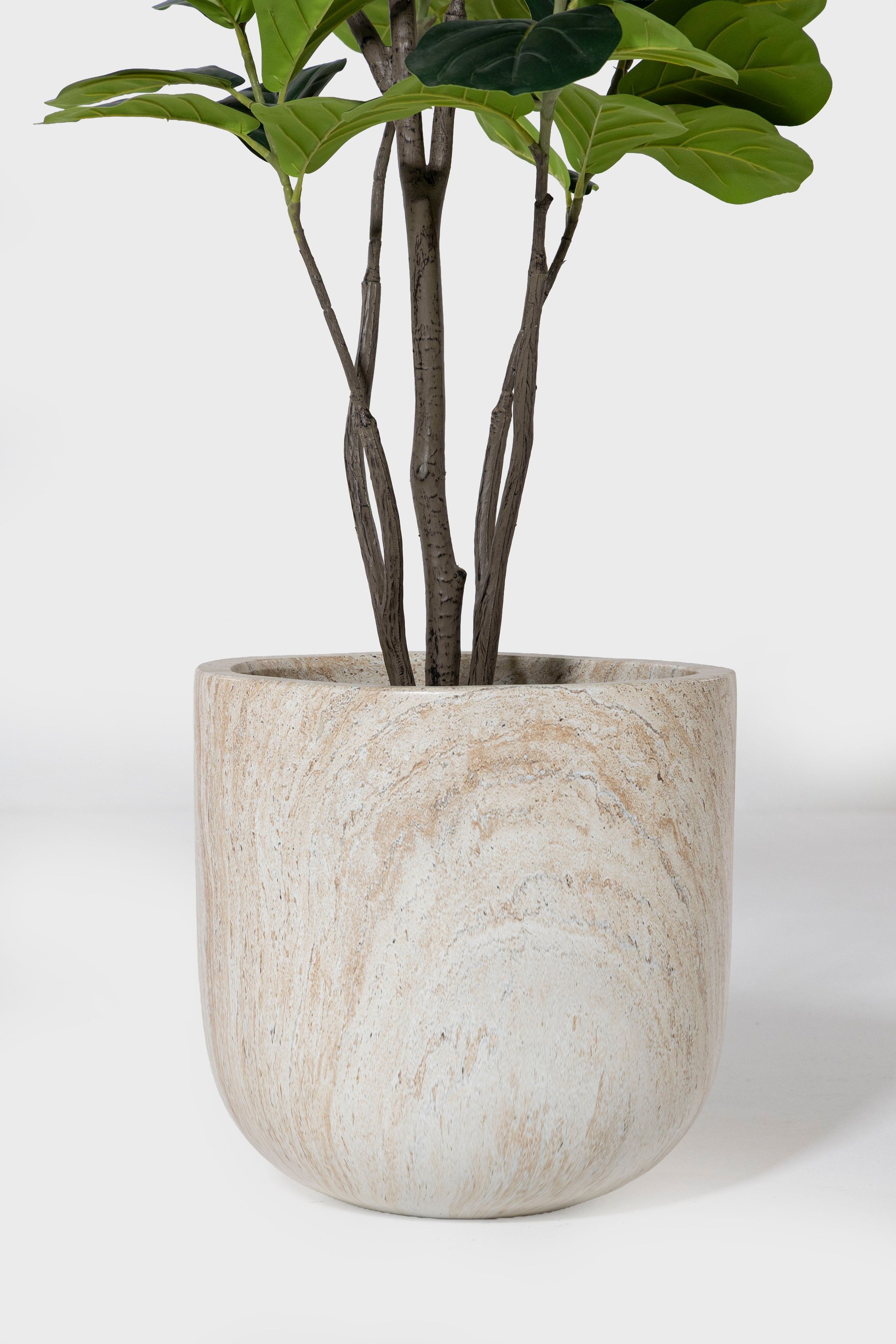 Orlia Travertine Finish Concrete Pot - Image 7