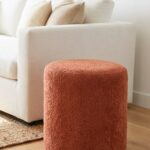 Mira Terracotta Round Pouf