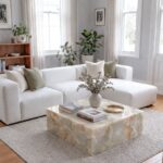 Felicity Light Green Onyx Square Coffee Table
