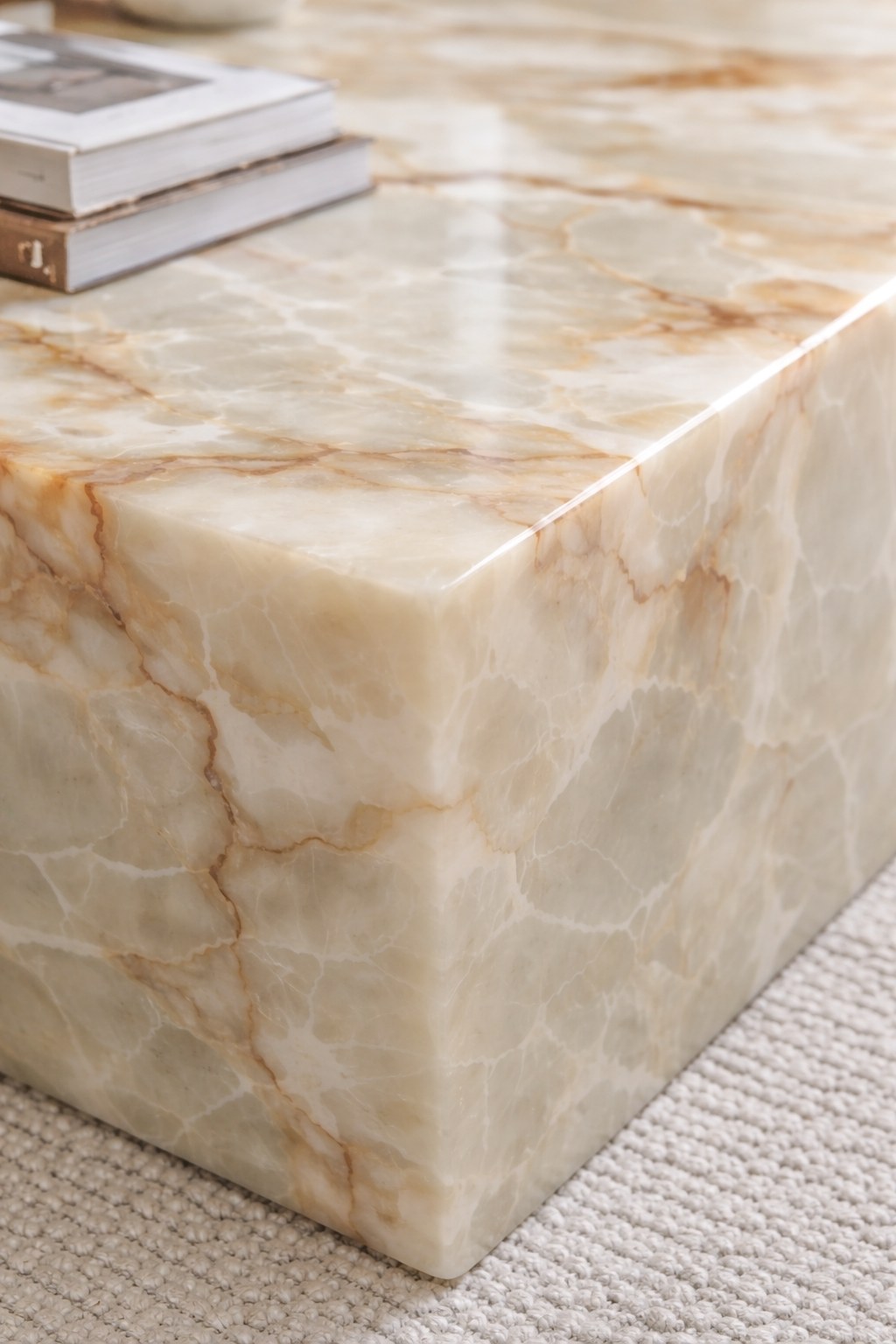Felicity Light Green Onyx Square Coffee Table - Image 2