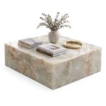 Felicity Light Green Onyx Square Coffee Table