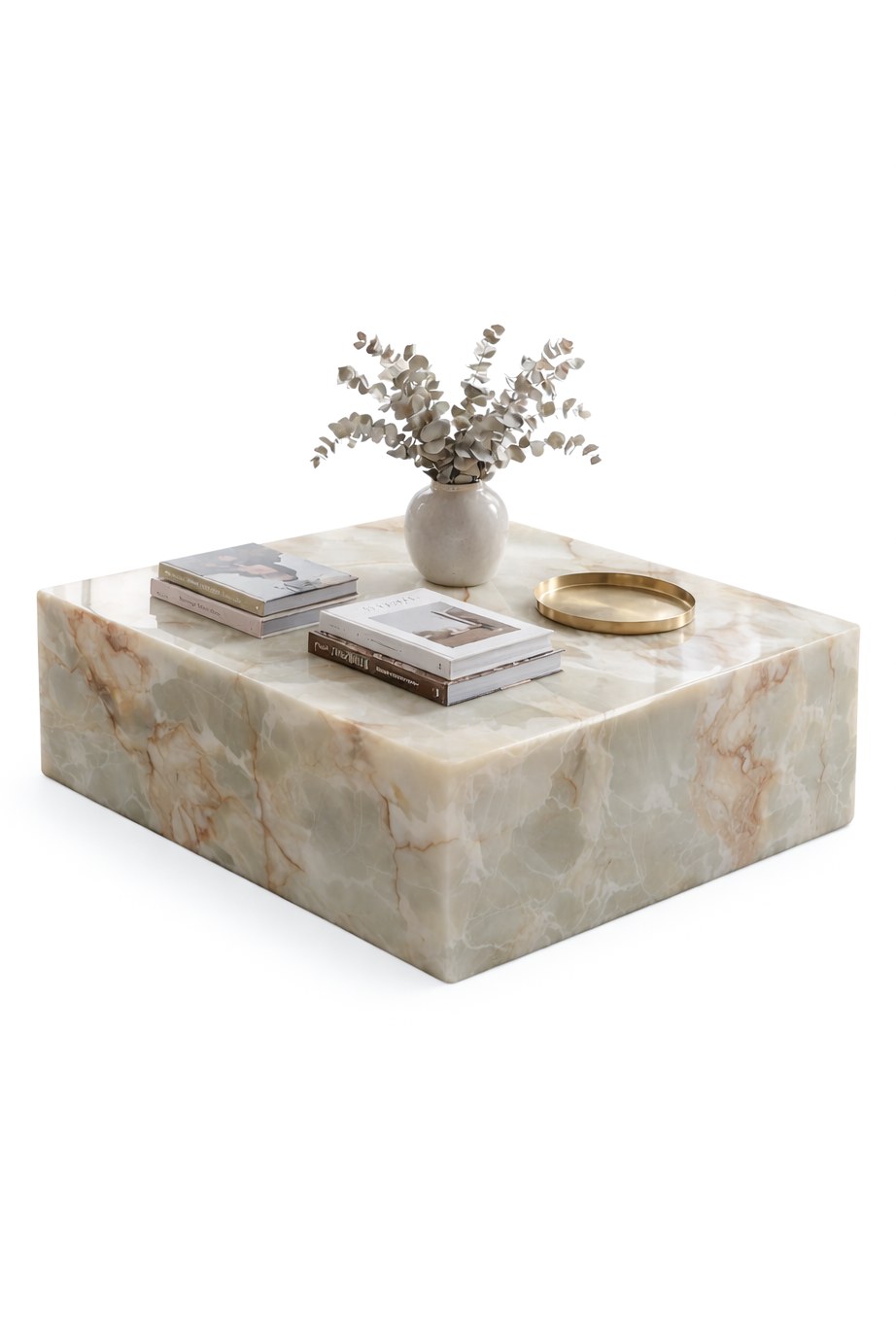 Felicity Light Green Onyx Square Coffee Table - Image 5
