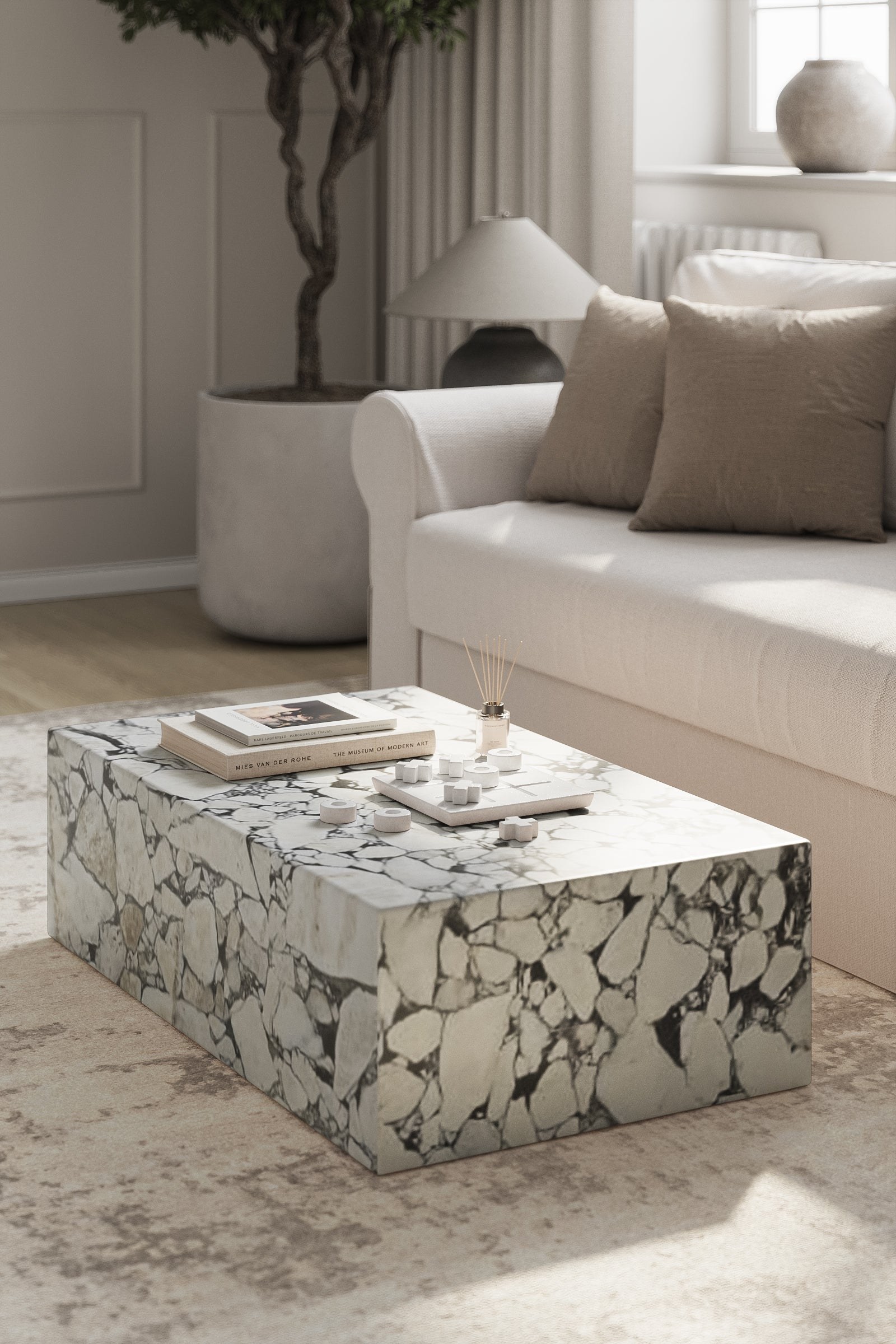 Felicity Calacatta Viola Coffee Table