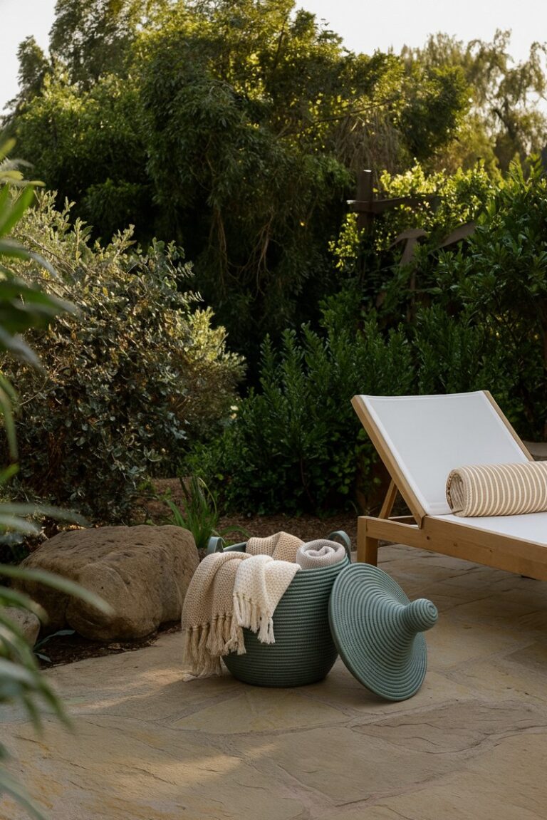 Deura Gray Outdoor Basket