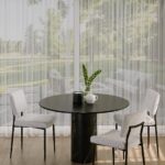 Pelagia Black Marquina Round Dining Table