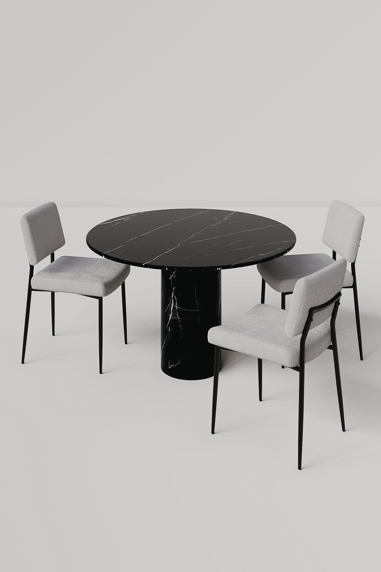 Pelagia Black Marquina Round Dining Table - Image 5