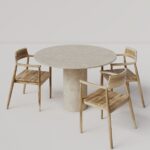 Pelagia Crema Marfil Round Dining Table