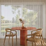 Pelagia Red Travertine Round Dining Table