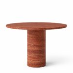 Pelagia Red Travertine Round Dining Table