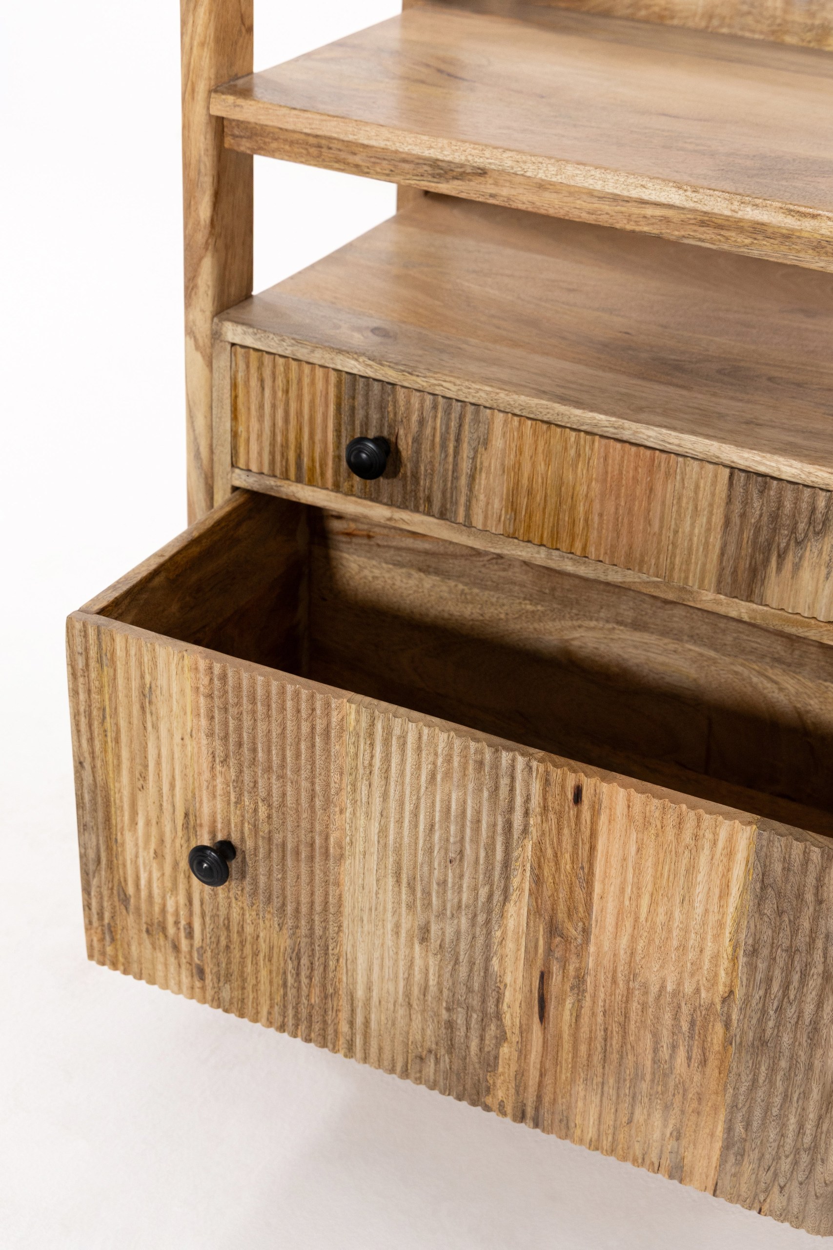 Tivon Mango Wood Display Shelves Unit - Image 3