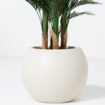 Aino Off White Textured Plastic Pot