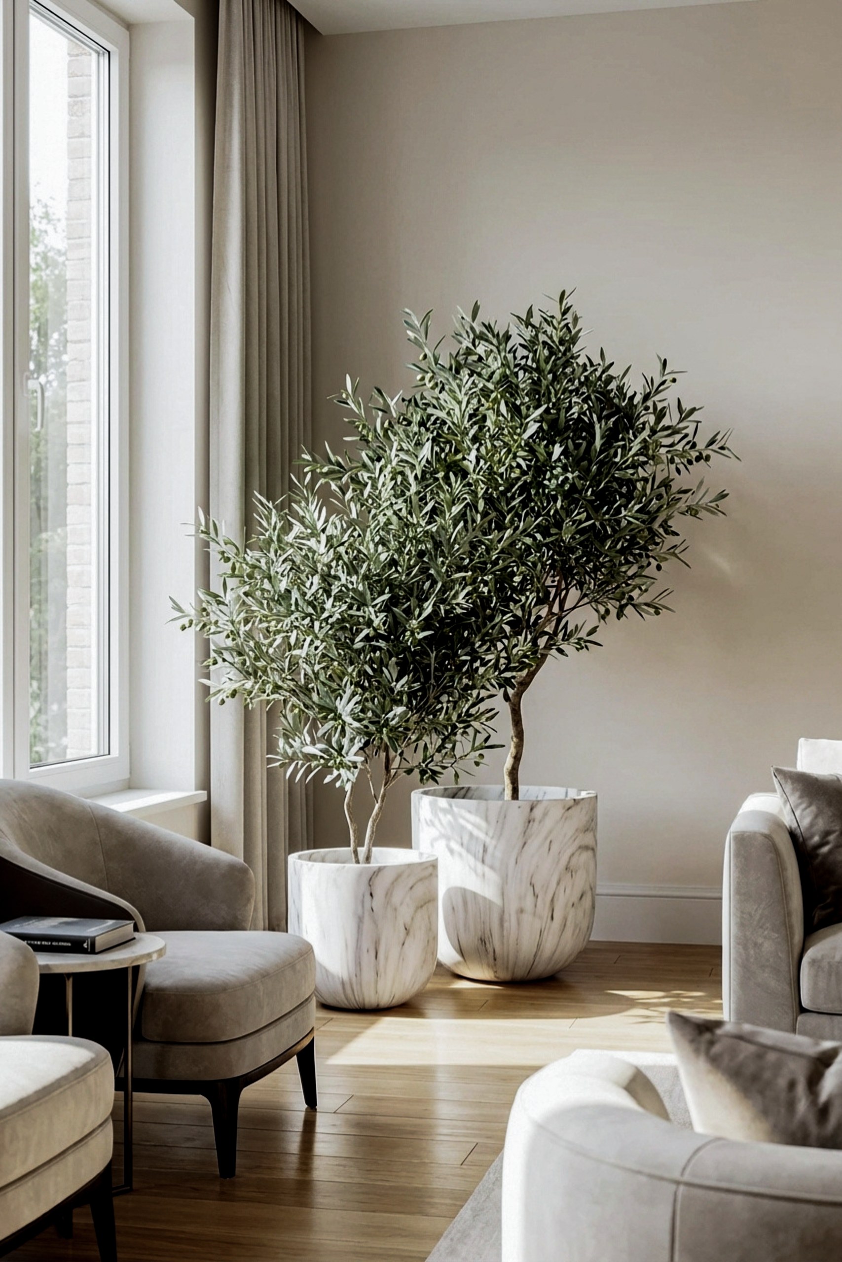 Orlia Marble Finish Concrete Pot - Image 5