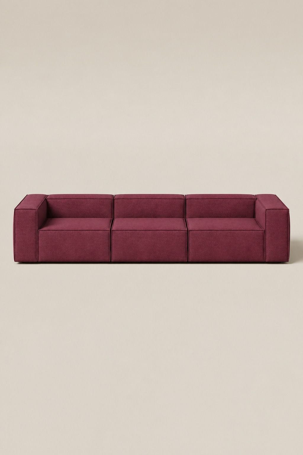 Safa Maroon 3 Seater Modular Sofa