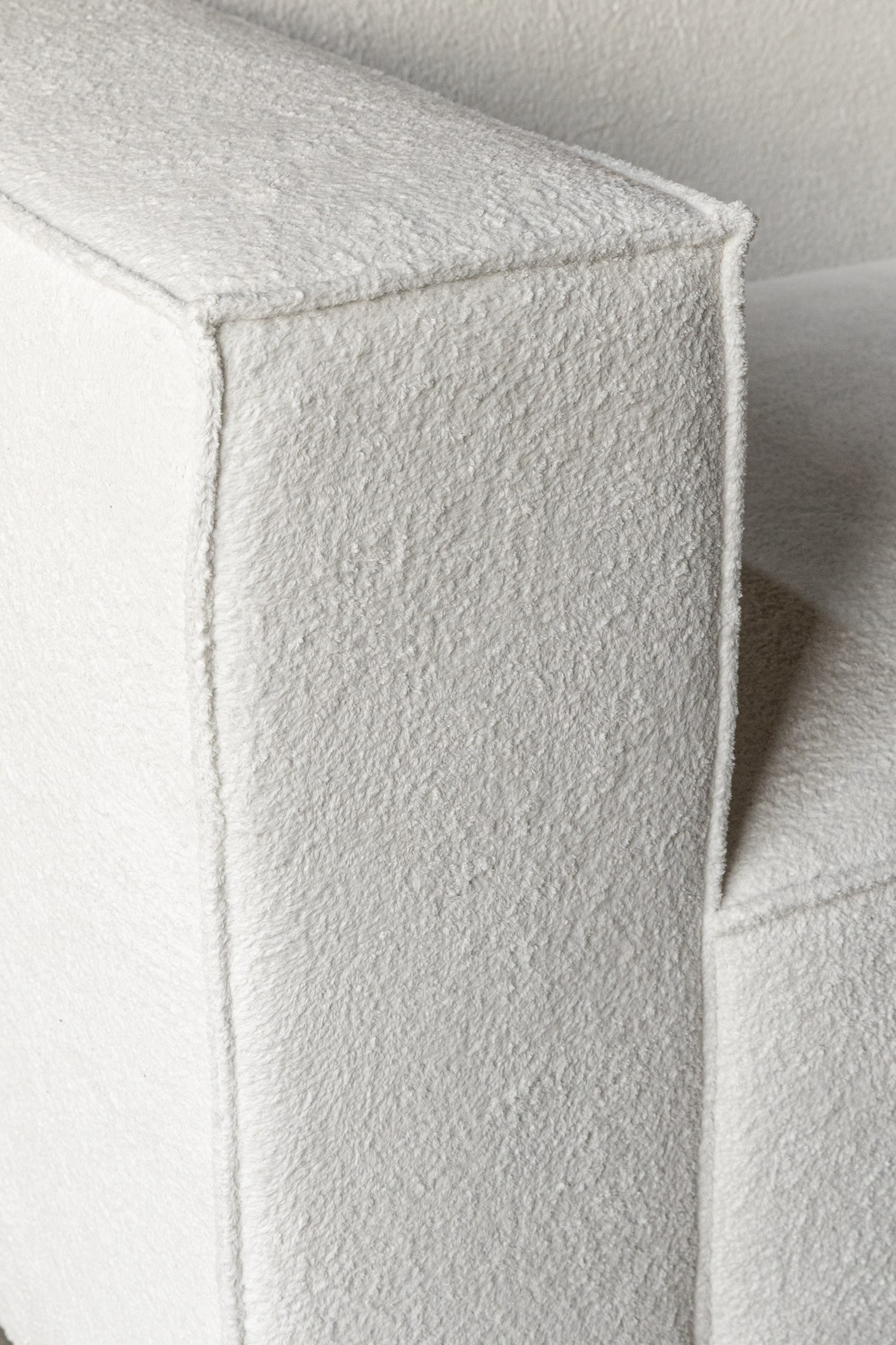 Safa Off White Boucle 2 Seater Modular Sofa - Image 2