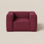 Safa Maroon Lounge Chair