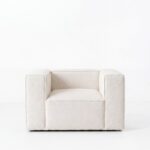 Safa Off White Boucle Lounge Chair