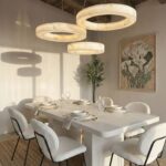 Avencia Off White Microconcrete Rounded Edge Dining Table