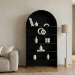 Luciana Black Microconcrete Display Shelf