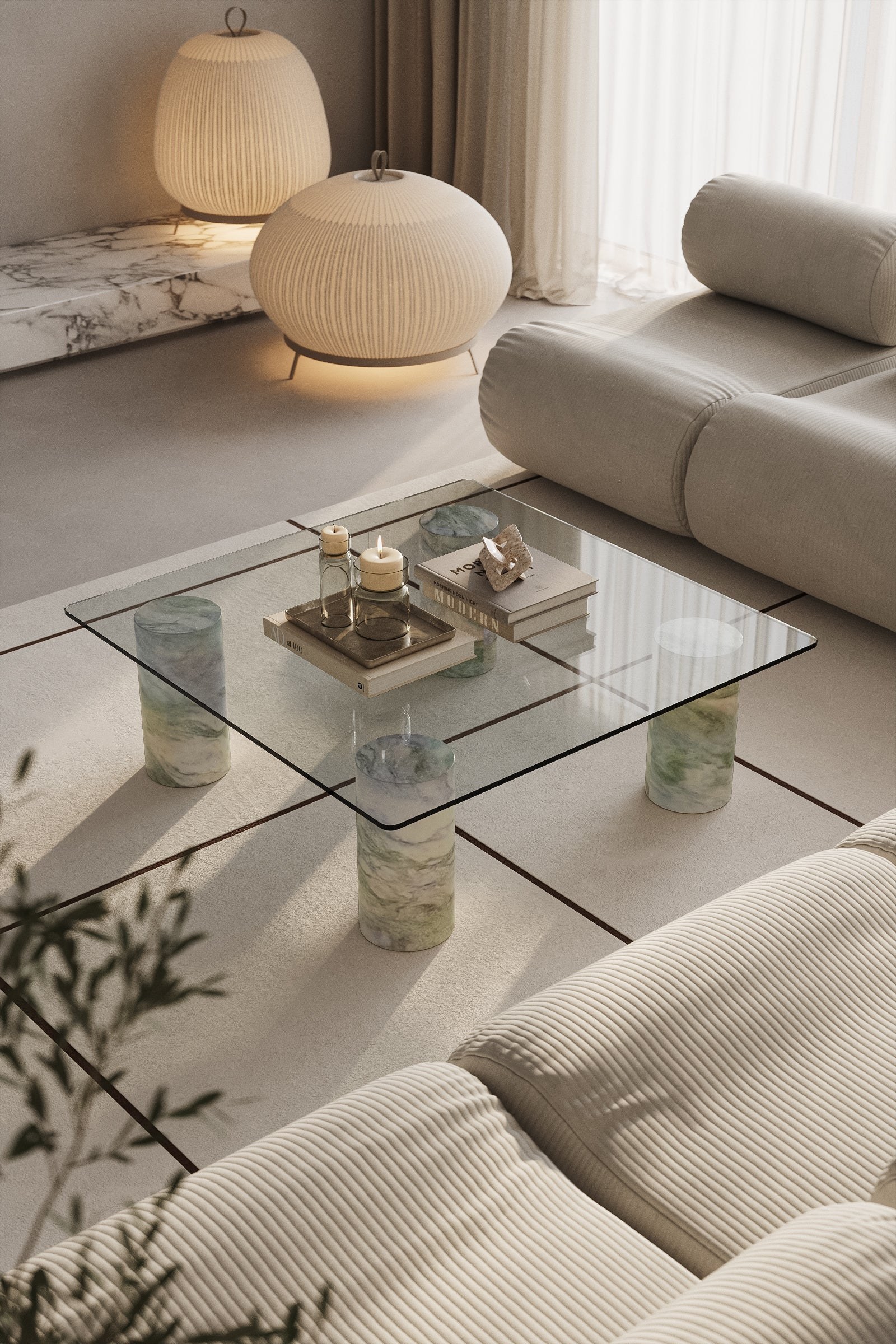Punto Lady Onyx Square Coffee Table