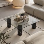 Punto Black Marquina Square Coffee Table