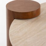 Azwa Beige Travertine Top Coffee Table