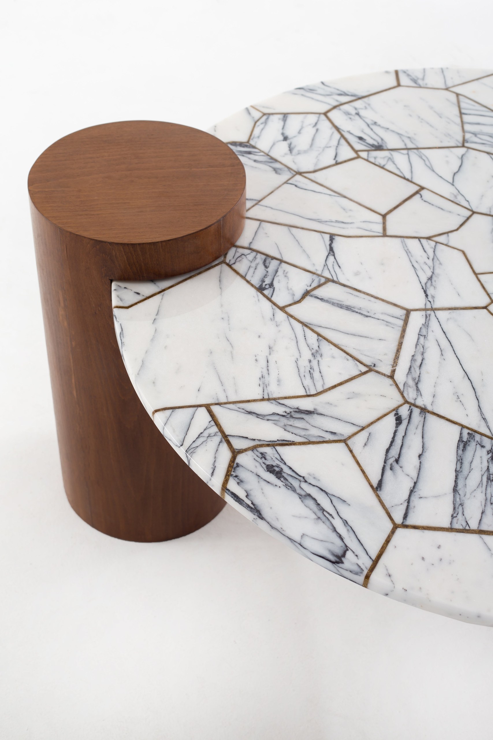 Azwa Puzzle Lilac Gold Coffee Table - Image 7