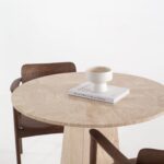 Winika Dining Table With Puzzle Travertine Base