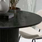 Cornelia Black Marquina Marble Dining Table (3 Base Colors)