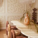 Amalfi Irregular Top Travertine Dining Table