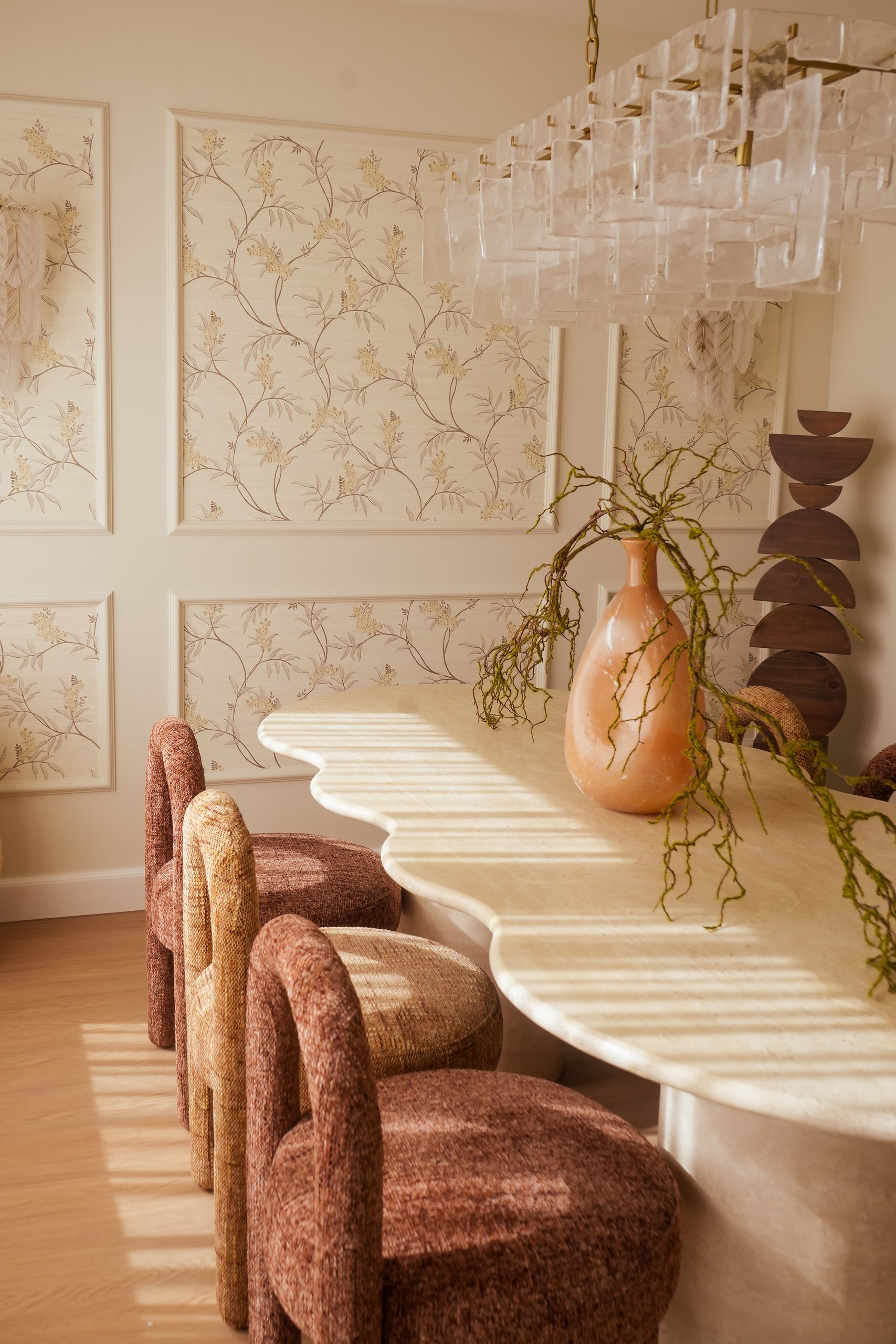 Amalfi Irregular Top Travertine Dining Table - Image 8
