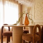 Amalfi Irregular Top Travertine Dining Table