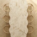 Orvieto Jerusalem Stone Irregular Top Dining Table