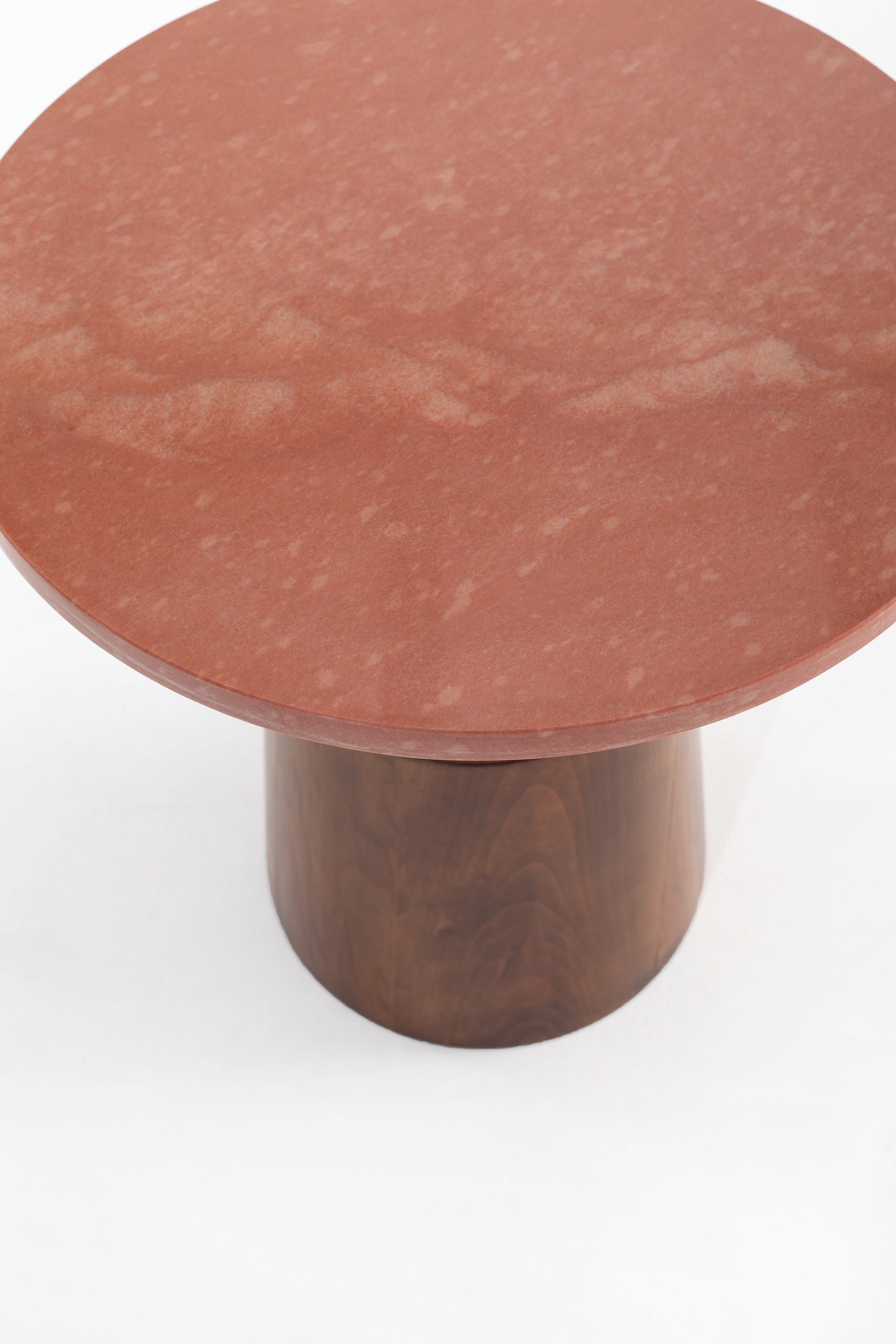 Raisa Side Table with Pink Red Quartz Top - Image 3