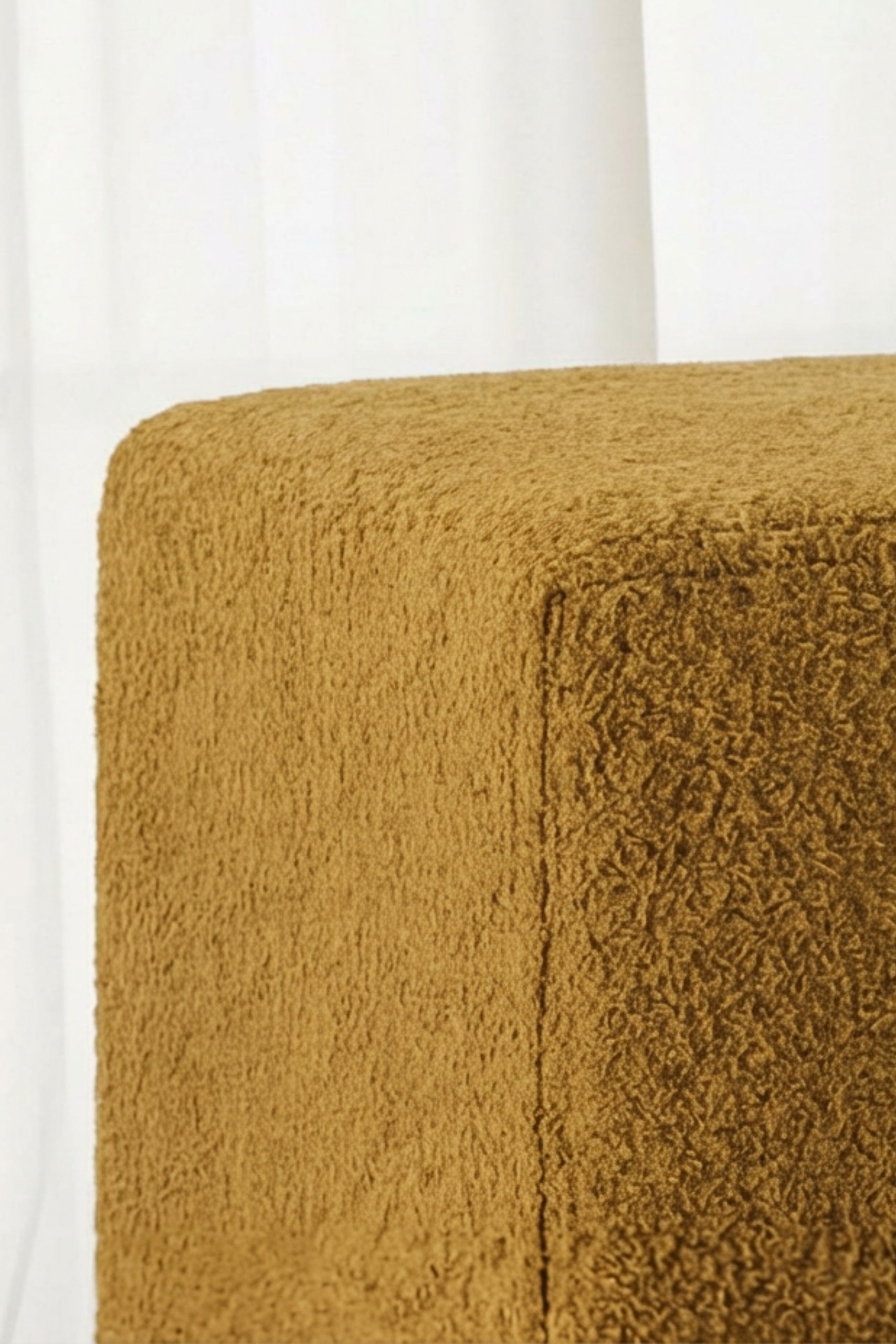 Leora Golden Mustard Upholstered Bed - Image 3