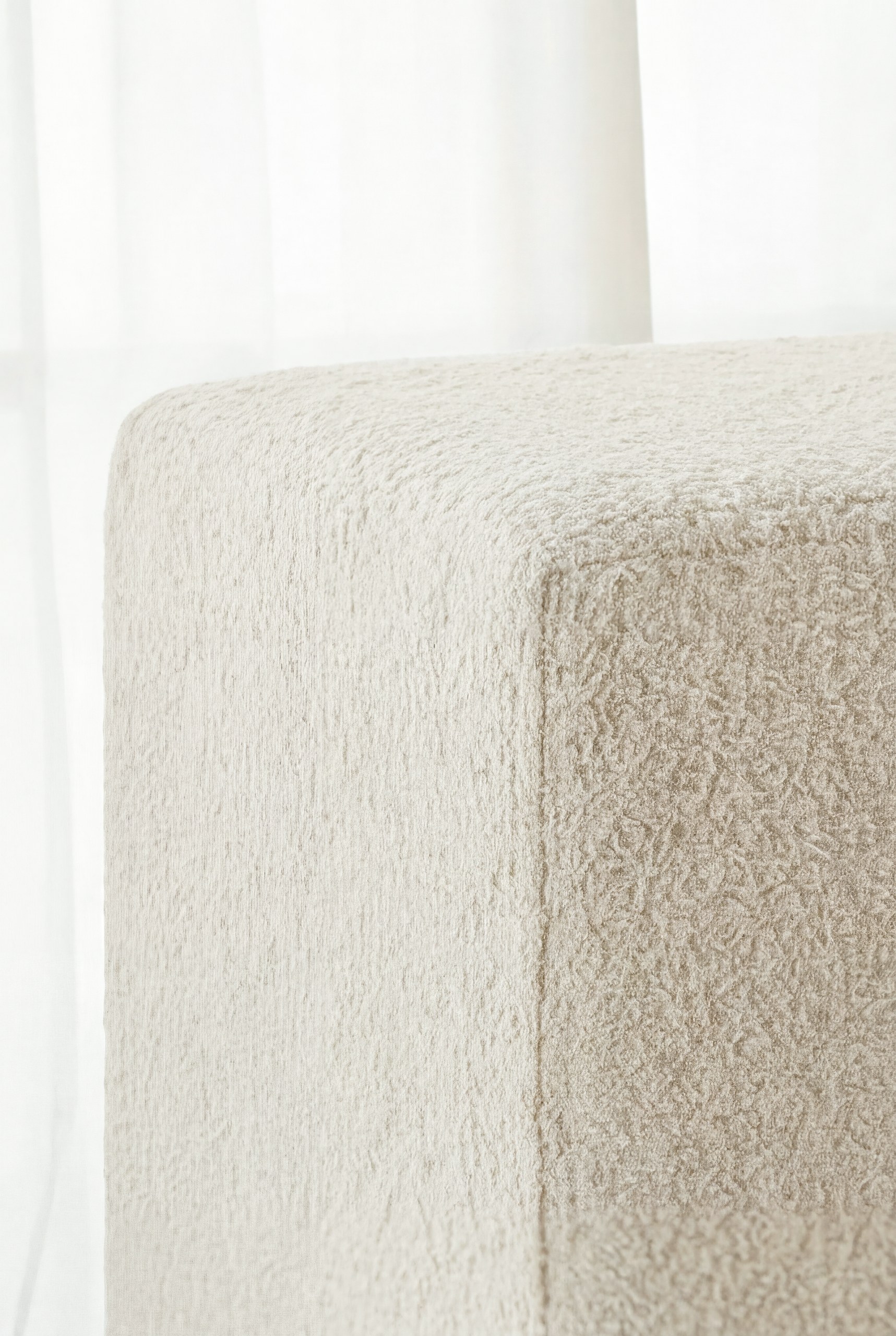 Leora Warm White Upholstered Bed - Image 3