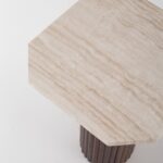 Zarella White Travertine Side Table