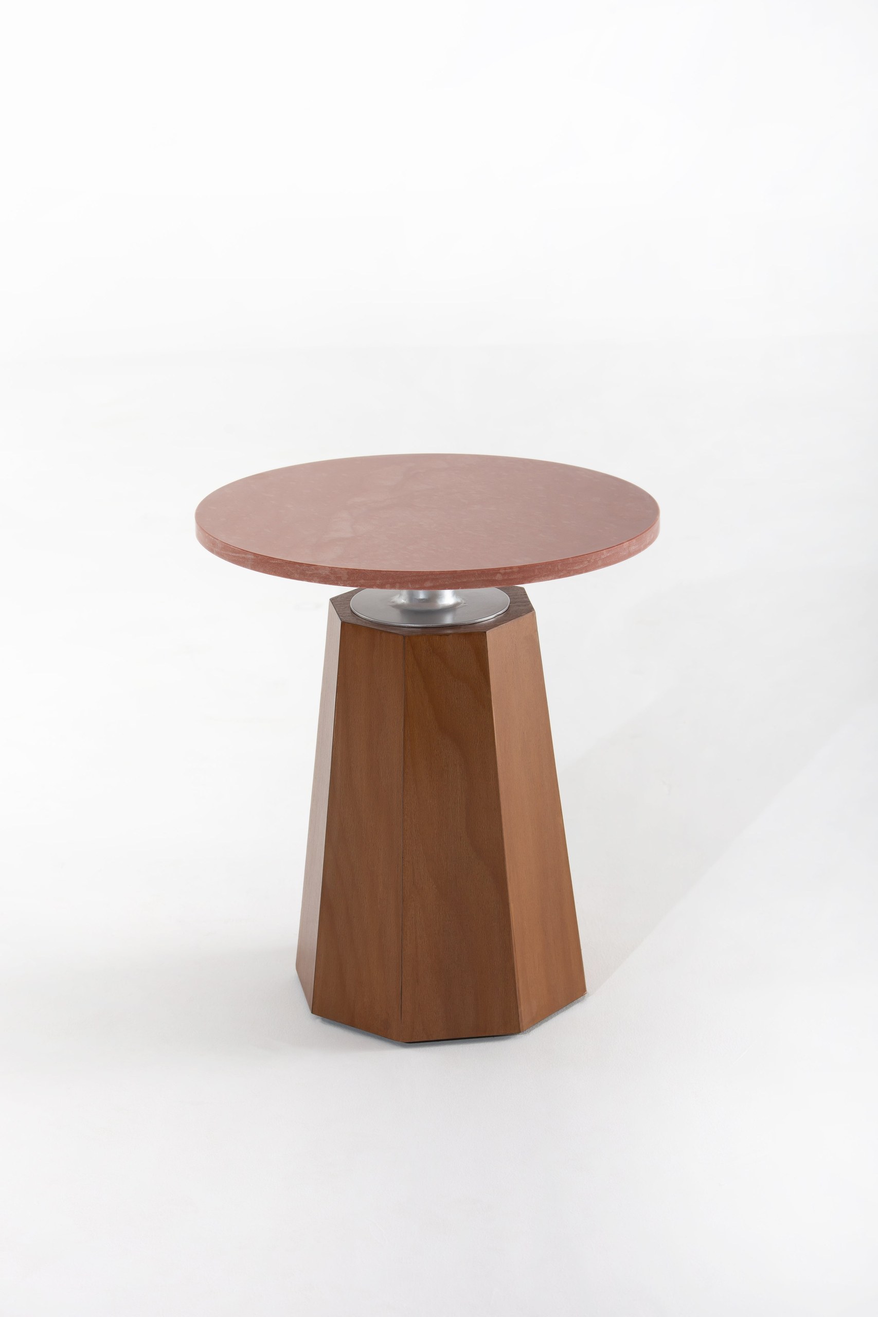Kalista Pink Red Quartz Side Table
