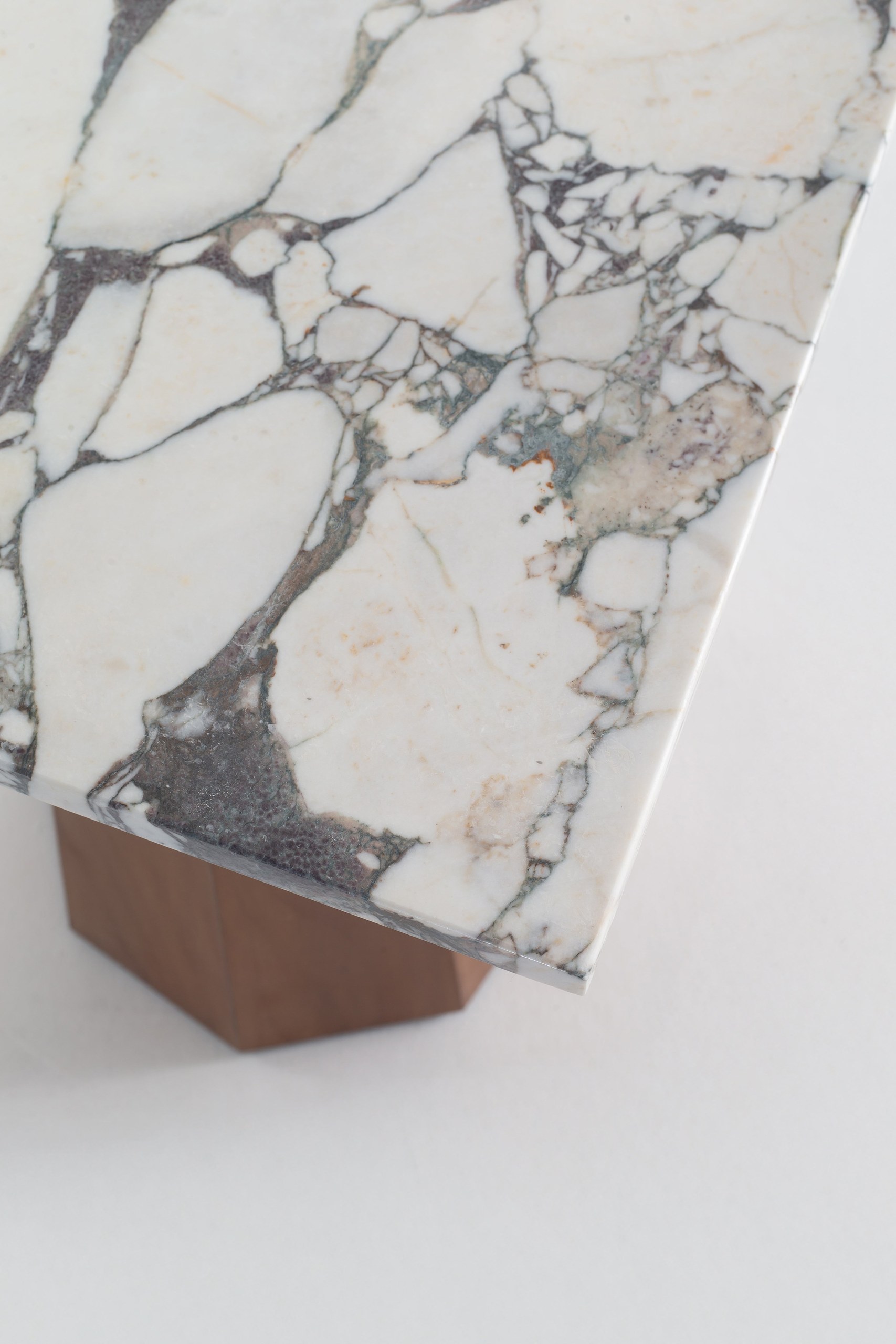Kalista Viola Marble Top Side Table - Image 2