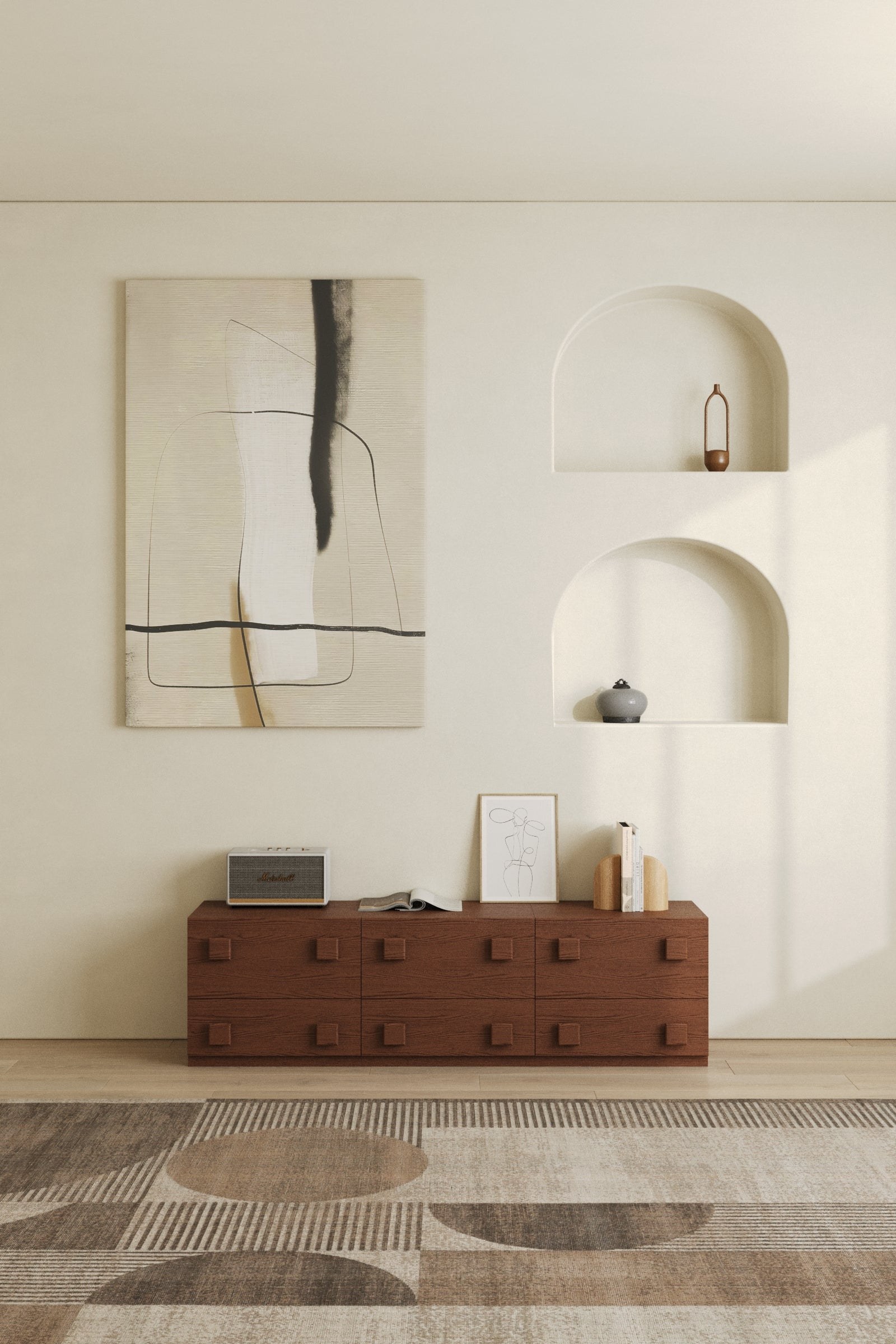 Tessera Dark Wood Sideboard Cabinet