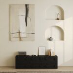 Tessera Black Wood Sideboard Cabinet