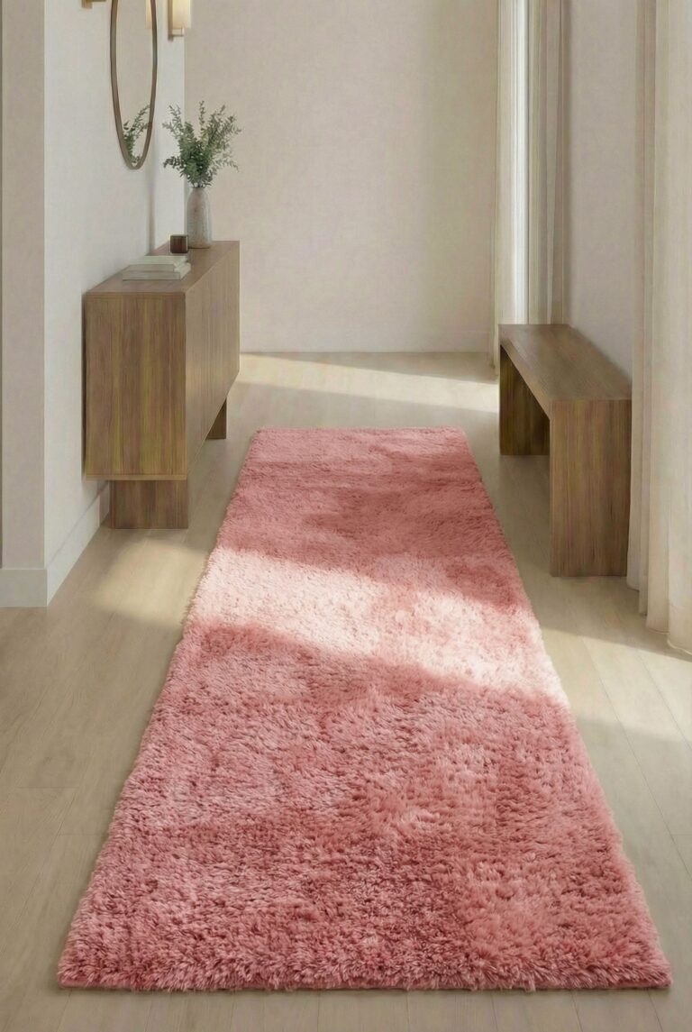 Cotton Candy - Runner Pink Fluffy Shaggy Rug