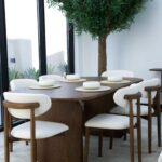 Lunova Dark Wooden Dining Table