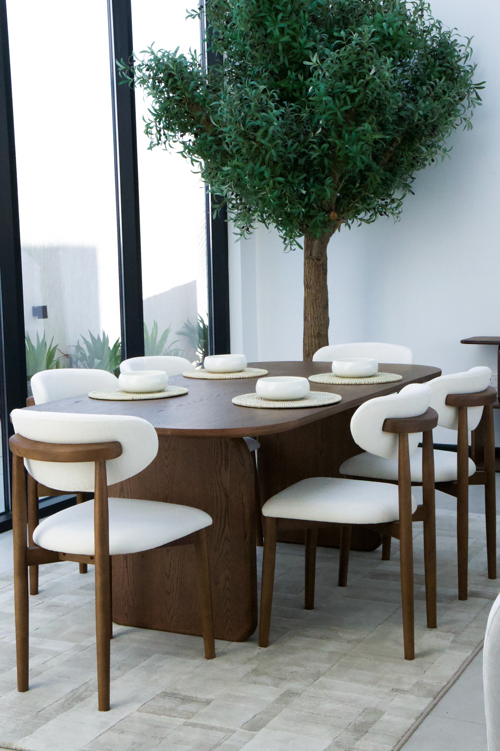 Lunova Dark Wooden Dining Table