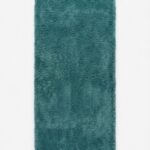 Shaggy Green Runner Rug