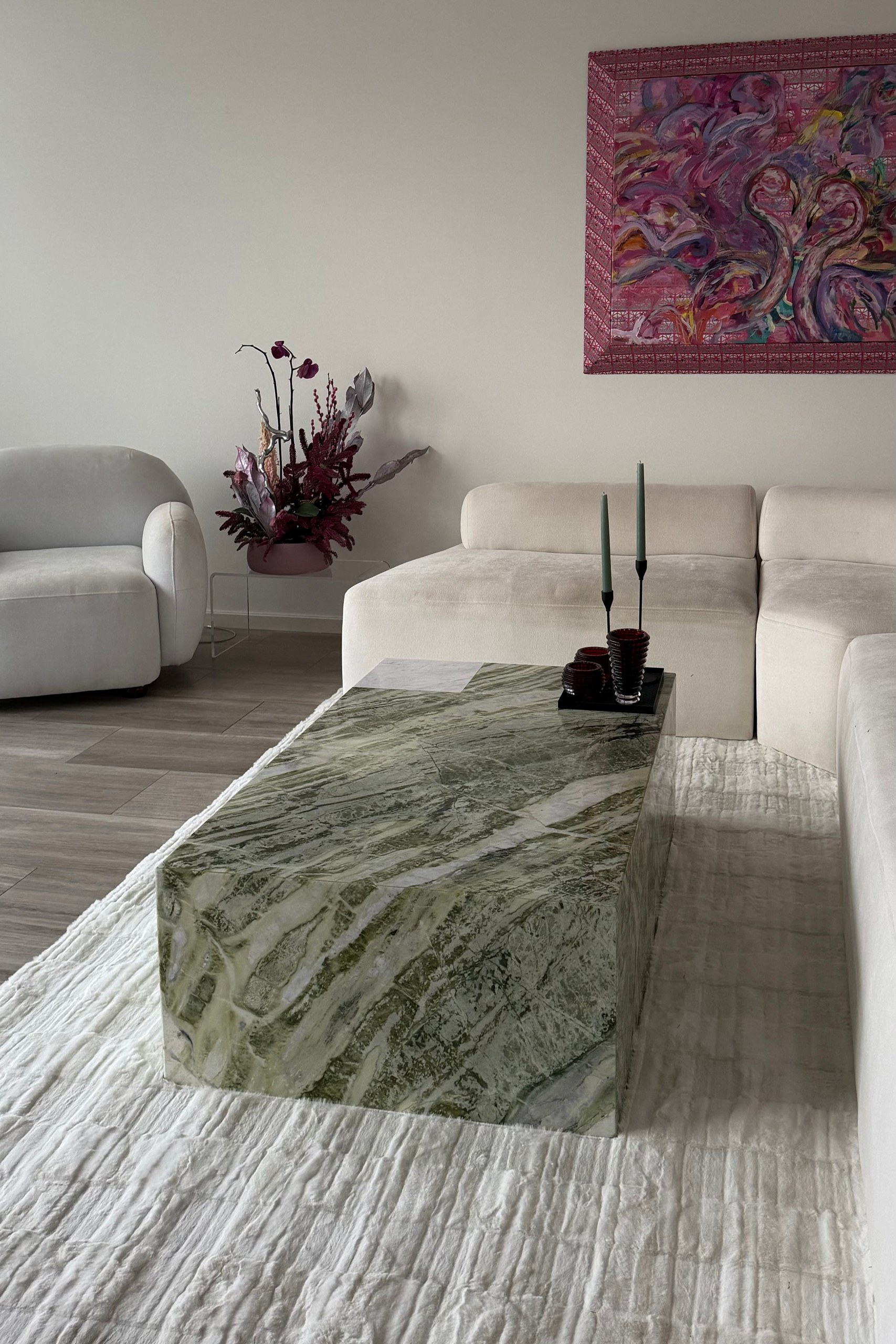 Felicity Green Marble Coffee Table - Image 3