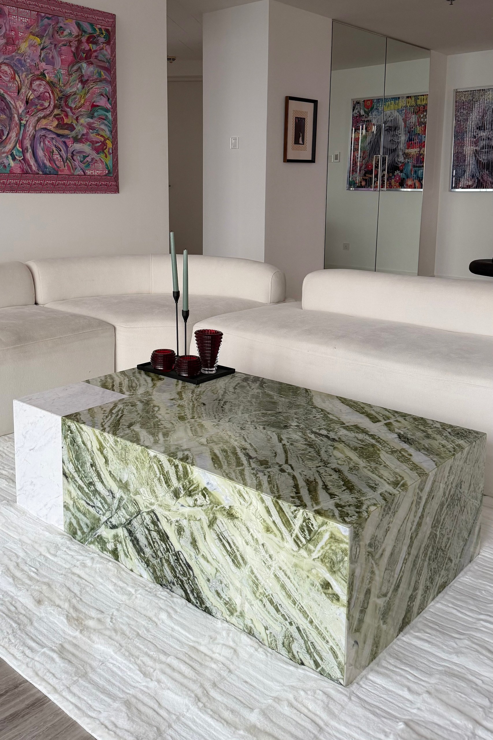 Felicity Green Marble Coffee Table - Image 4