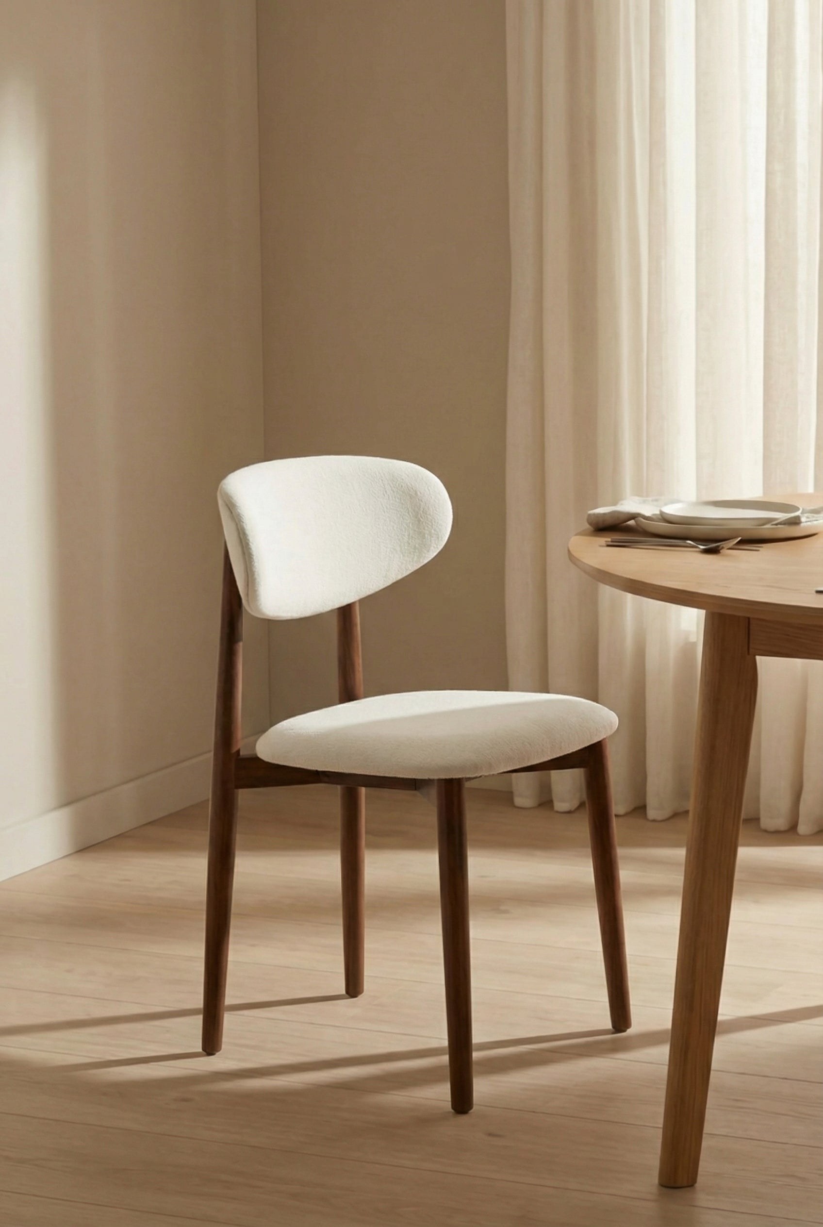 Alto Ivory Dark Wood Dining Chair