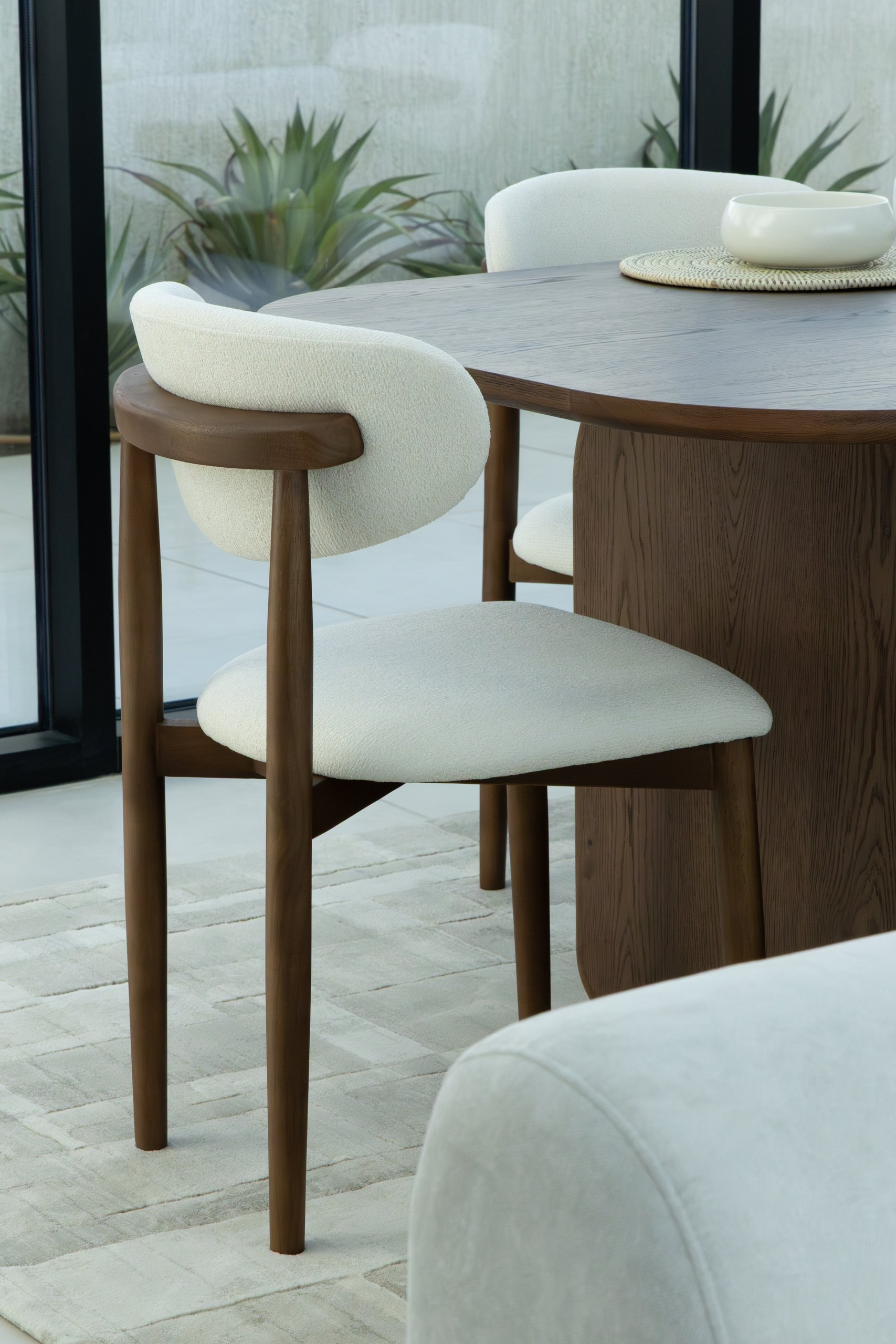 Alto Ivory Dark Wood Dining Chair - Image 2