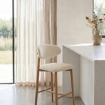 Alto Off White Lightwood Bar Stool